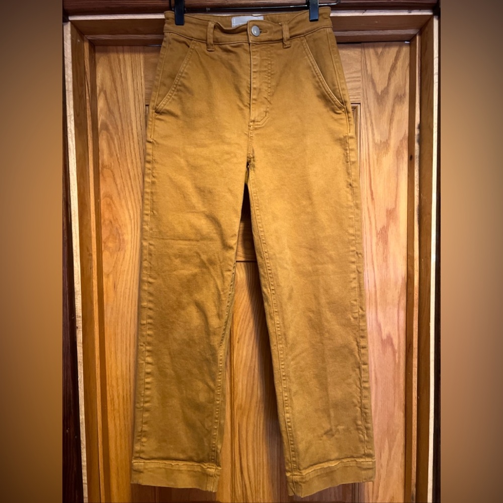 Everlane Mustard Yellow High-Rise Straight Pants